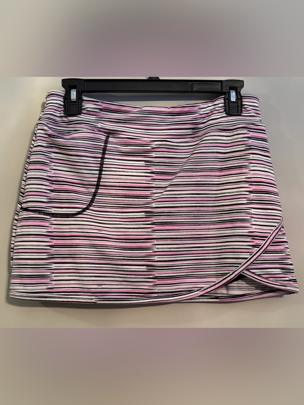 Soybu Pink and White Striped Mini Skirt Size S